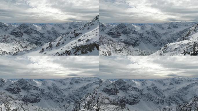 瑞士气势磅礴雪山