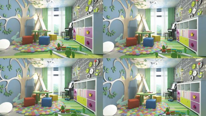 3D动画-儿童房幼教亲子中心