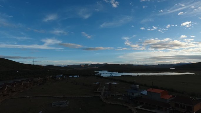 红原草原航拍风景