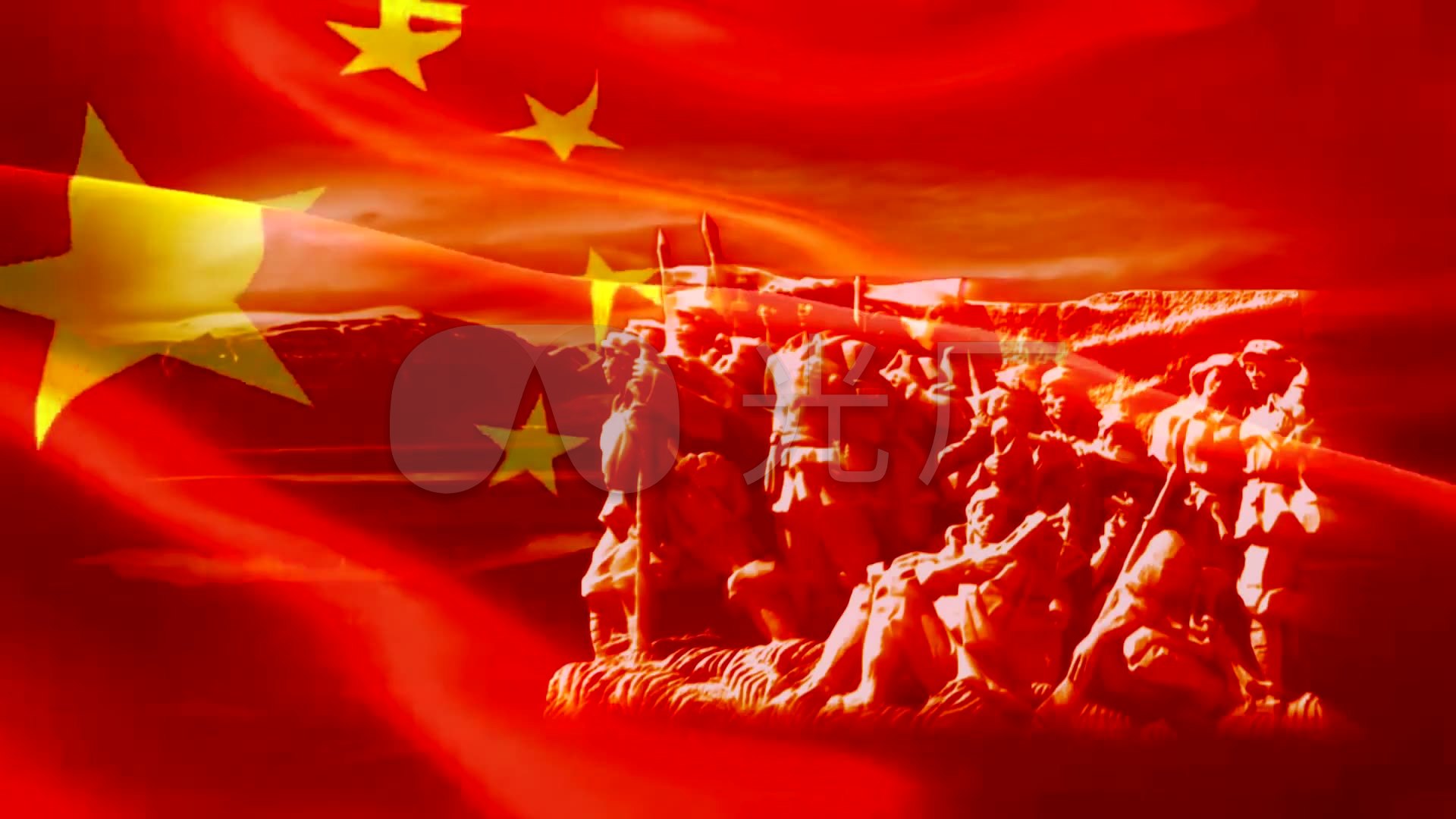 红旗颂_1920x1080_高清视频素材下载(编号:1957905)_舞台背景_vj师网