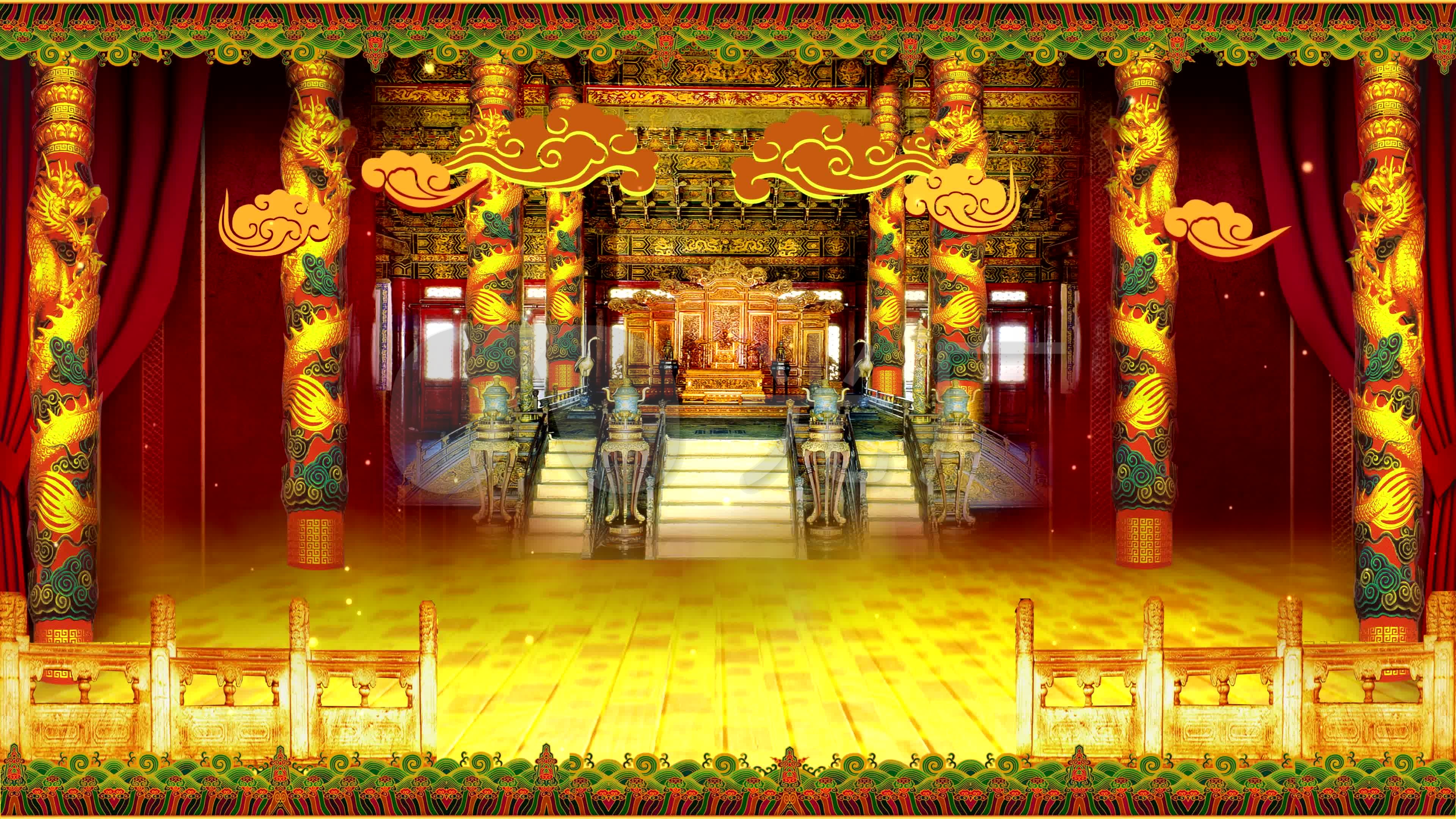 皇宫大殿场景_3840x2160_高清视频素材下载(编号:1972527)_舞台背景