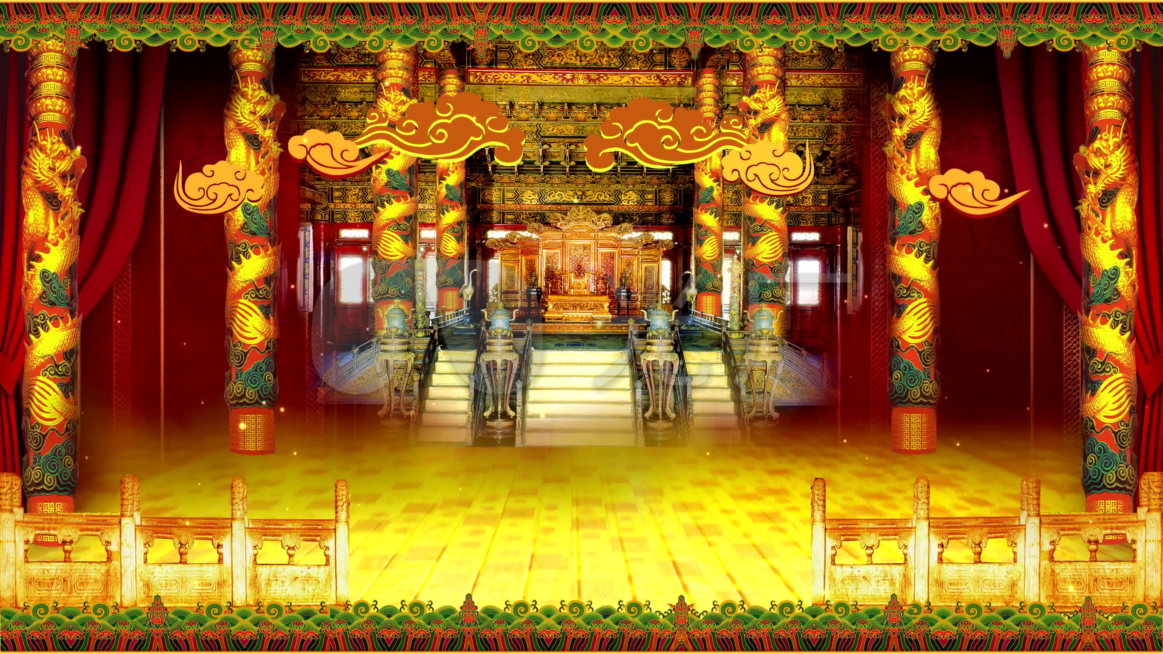 4k相声小品曲艺皇宫大殿场景_3840x2160_高清视频素材下载(编号