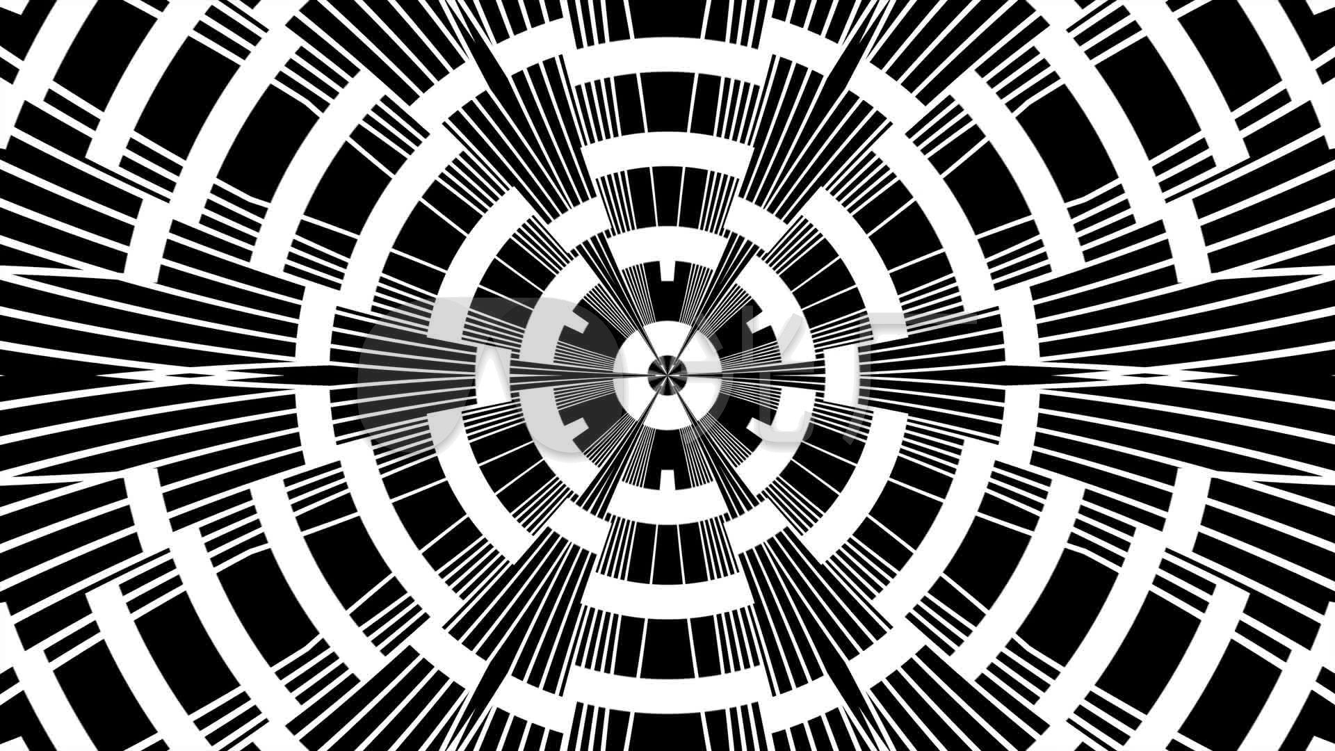 黑白线条节奏几何线条