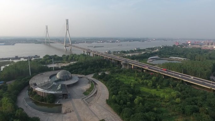 南京二桥航拍视频素材