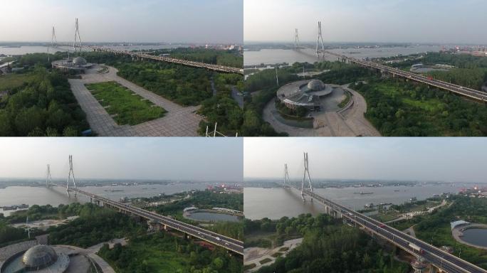 南京二桥航拍视频素材