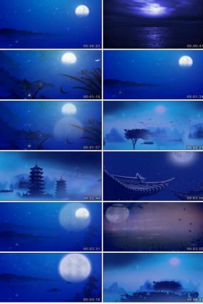 春江花月夜朗诵背景视频素材下载 春江花月夜朗诵背景ae模板下载 Vj师网