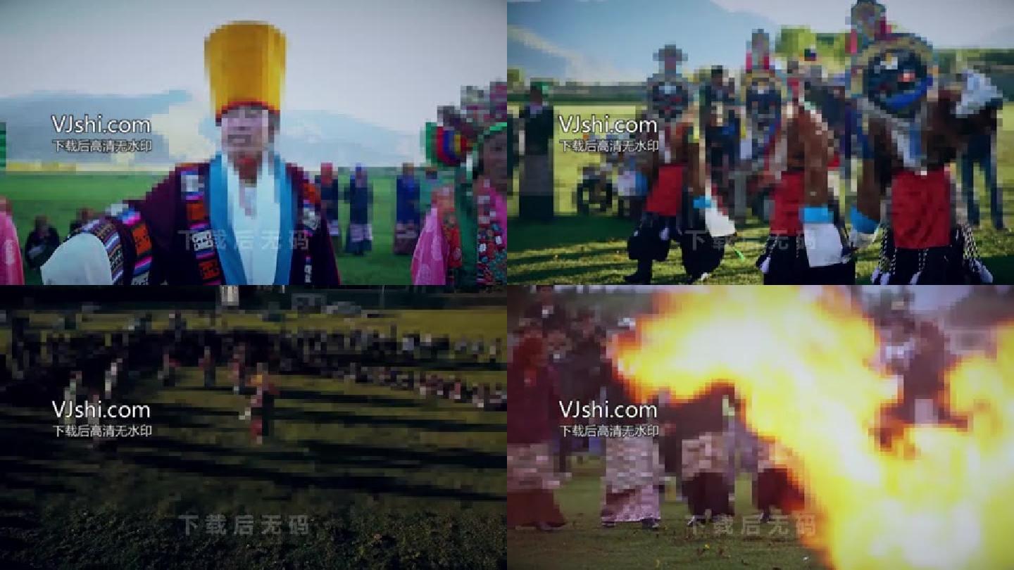 西藏藏戏和篝火预览视频