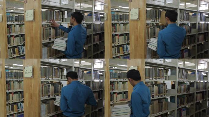 中巴友谊外国学生在图书馆