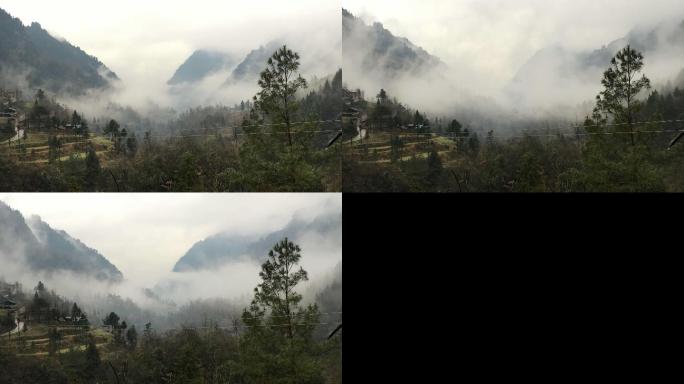 宣汉县山区大雾天延时摄影（4K未调颜色）