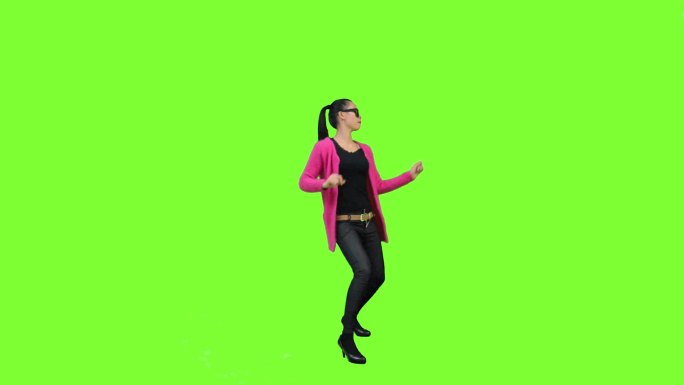女人跳舞绿屏抠像素材