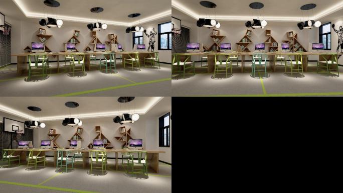 3D动画-现代办公室创客空间