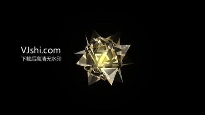 三维钻石菱形玻璃材质模型视频动画带通道