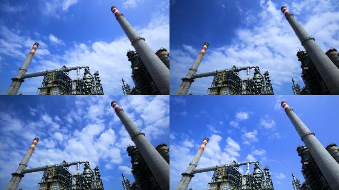 4k高清延时拍摄石化油库化工企业炼油厂