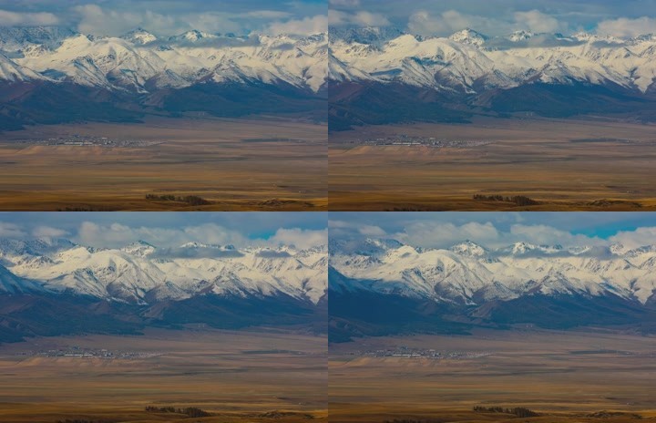雪山延时新疆哈密实景8k风景拍摄