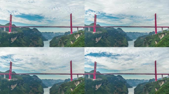 贵州鸭池河大桥延时摄影