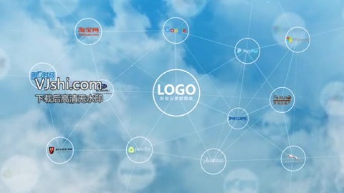 原创企业合作logo模版(4款)