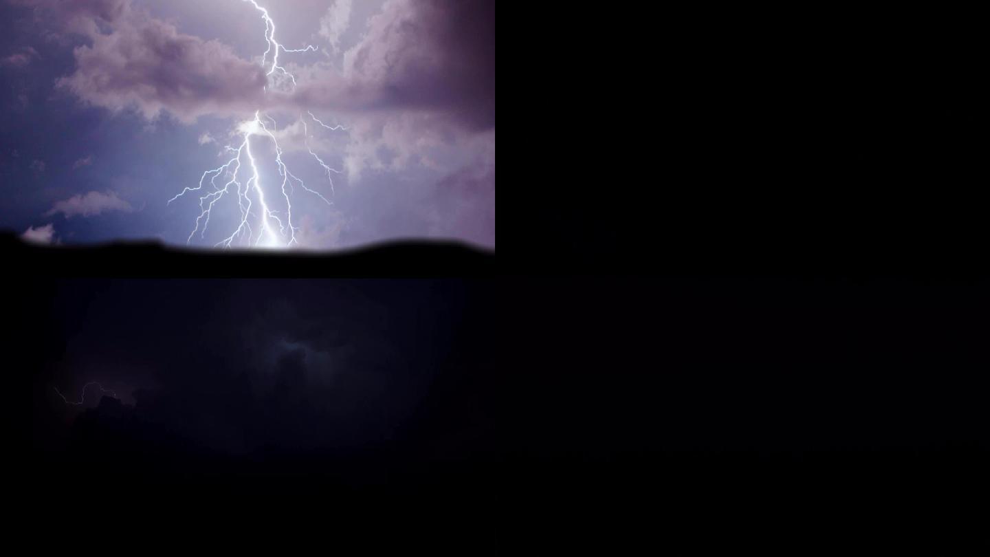雷鸣电闪阴雨天视频素材