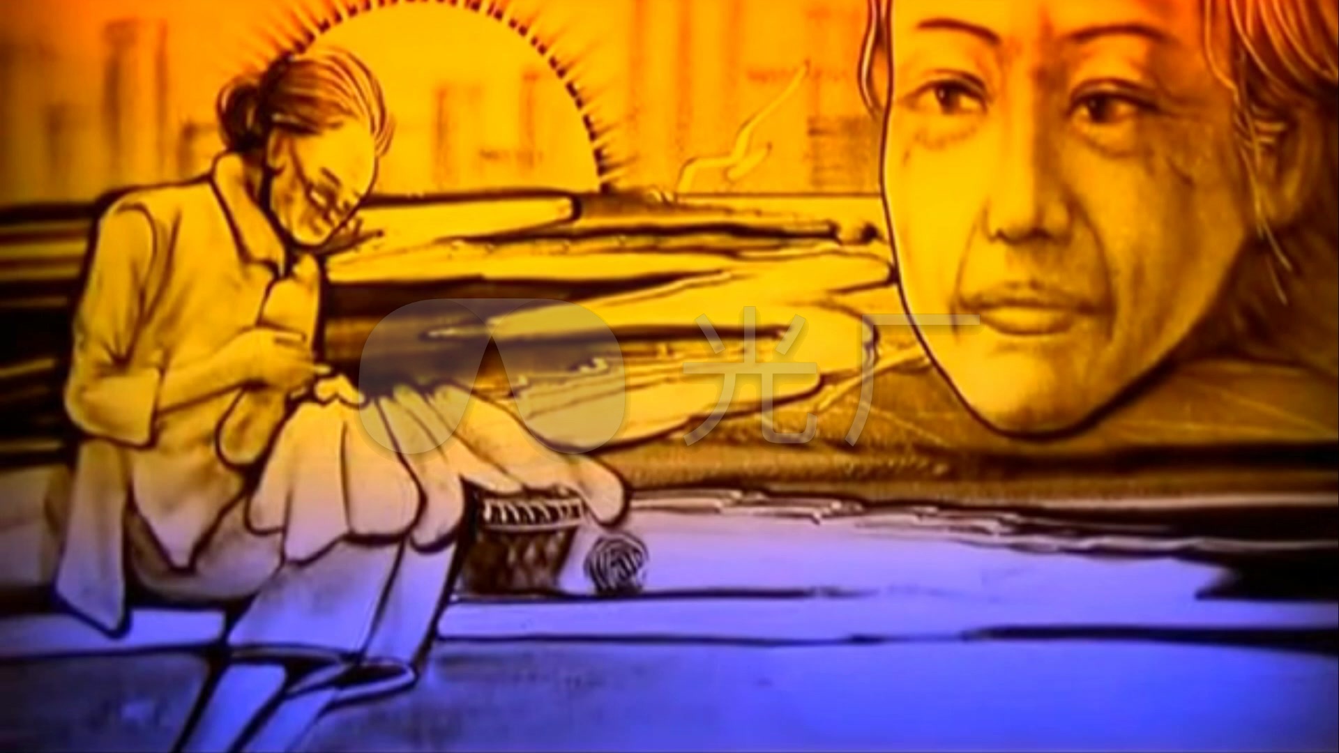 时间都去哪儿了-当你老了-母亲沙画