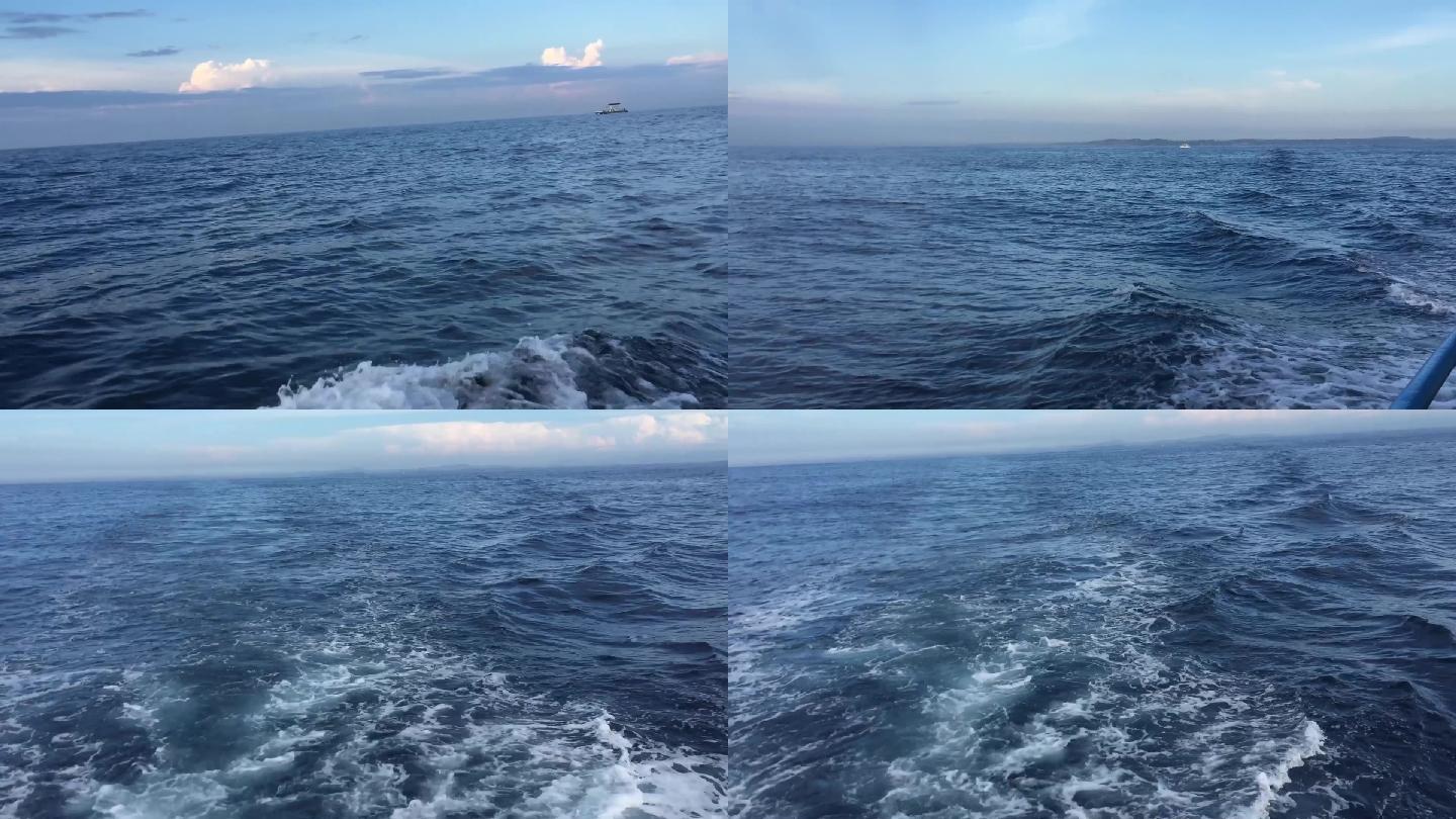 海上游艇海浪大海碧海蓝天出海斯里兰卡