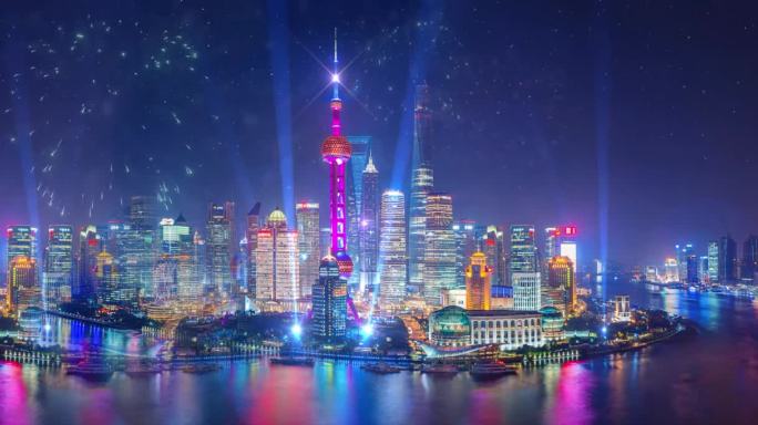上海城市点亮4K超宽屏
