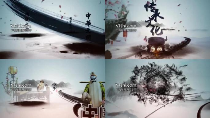 水墨中国传统文化宣传片AE模板