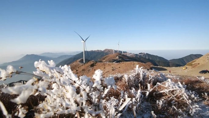 高山雪景雾凇