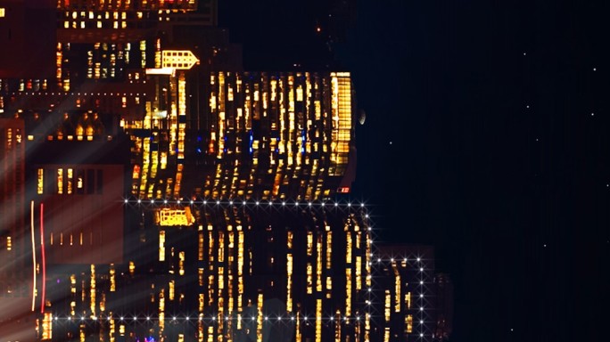 东方之珠香港维多利亚港夜景