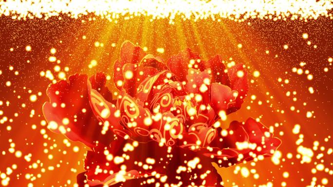 中国风古典花开盛世牡丹LED背景视频