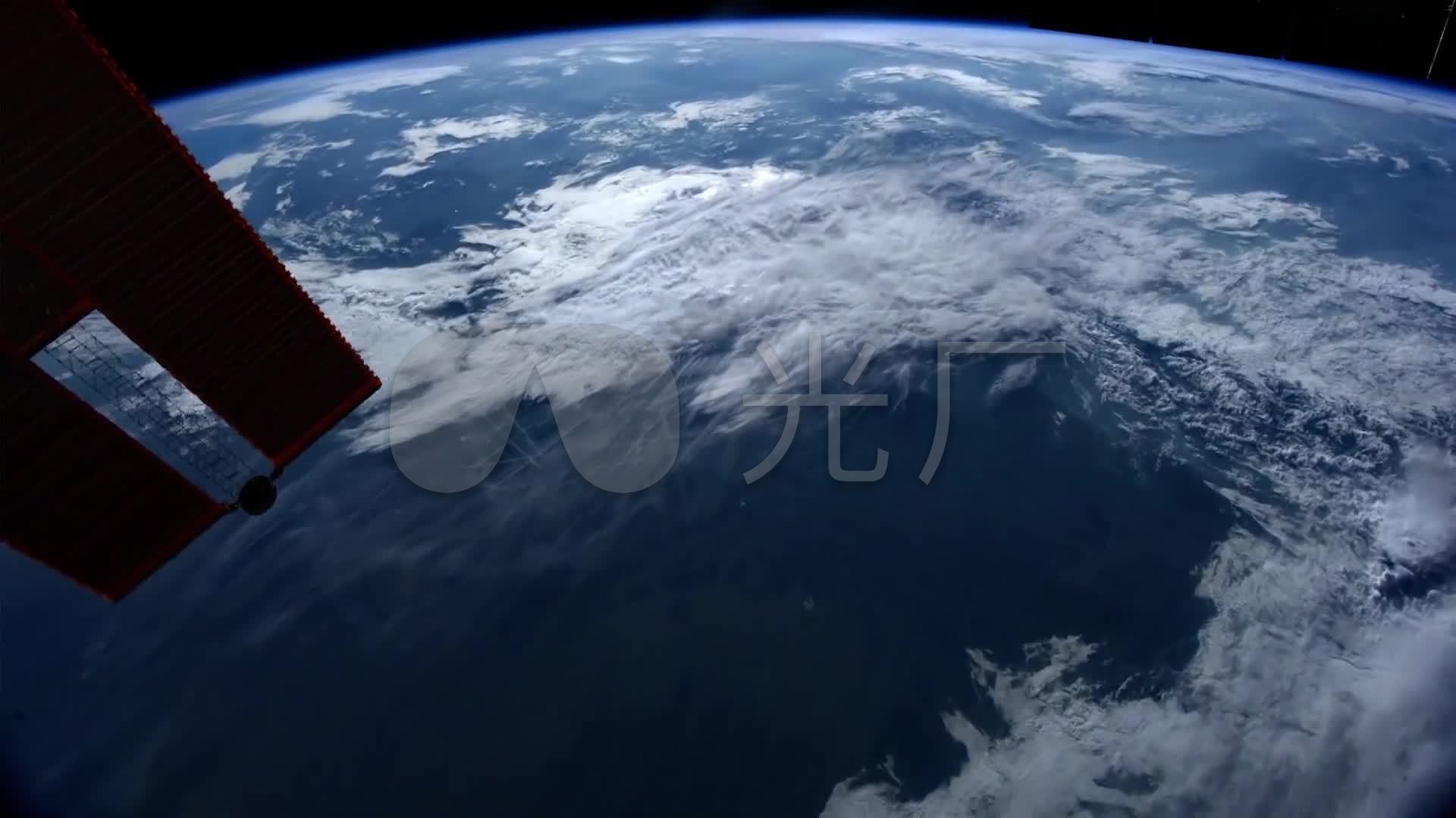 太空中實拍地球旋轉_宇宙衛星鳥瞰俯瞰