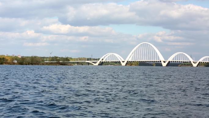 沈阳美景、景色、伯官大桥、浑河两岸、沈阳