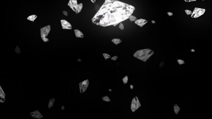 钻石飘动背景素材Alpha通道+无限循环