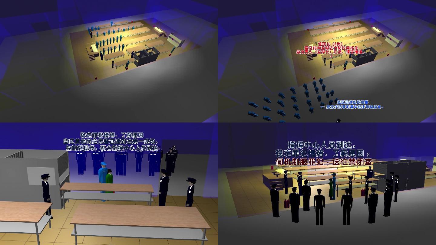 监狱用紧急情况3D动画展示之人质劫持