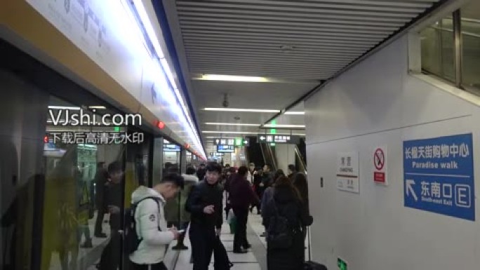 北京地铁人流升格慢动作2