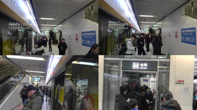 北京地铁人流升格慢动作2