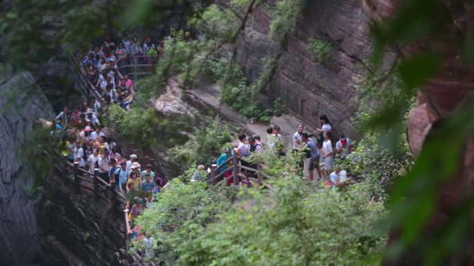 河南焦作修武县云台山红石峡风景区实拍