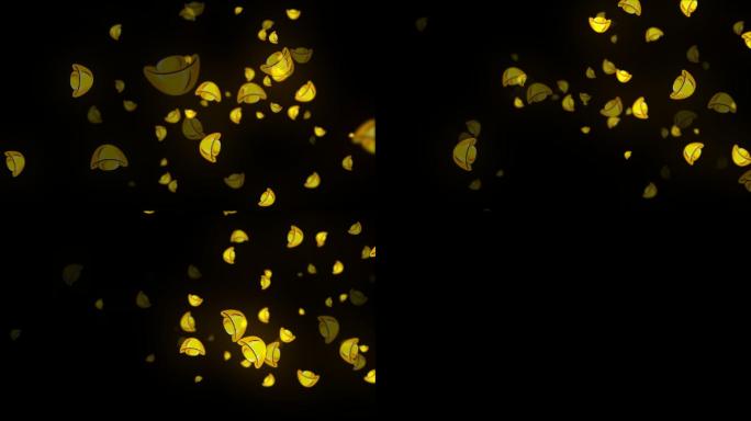 元宝飘落飘动Alpha通道+无限循环