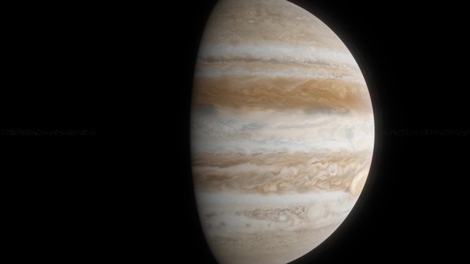 震撼近景动态木星极光气旋特写素材