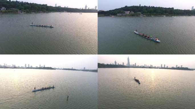 南京玄武湖风景紫峰城市航拍城市宣传片