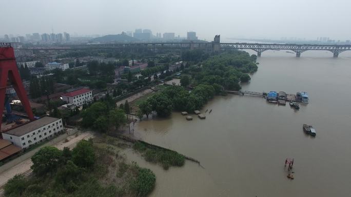 南京长江风景长江大桥航拍