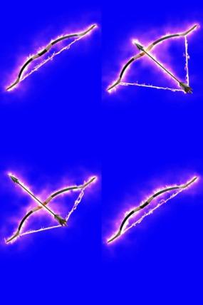穿云箭火山快手热门素材发光弓箭射箭视频素材