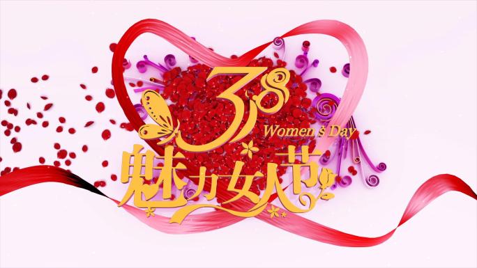 38妇女节快乐魅力女人背景视频素材