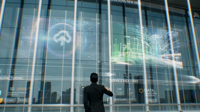 未来科技之门企业城市宣传片片头AE模板