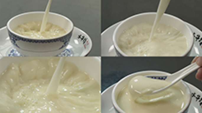 【原创可商用】姜汁撞奶完整过程视频素材