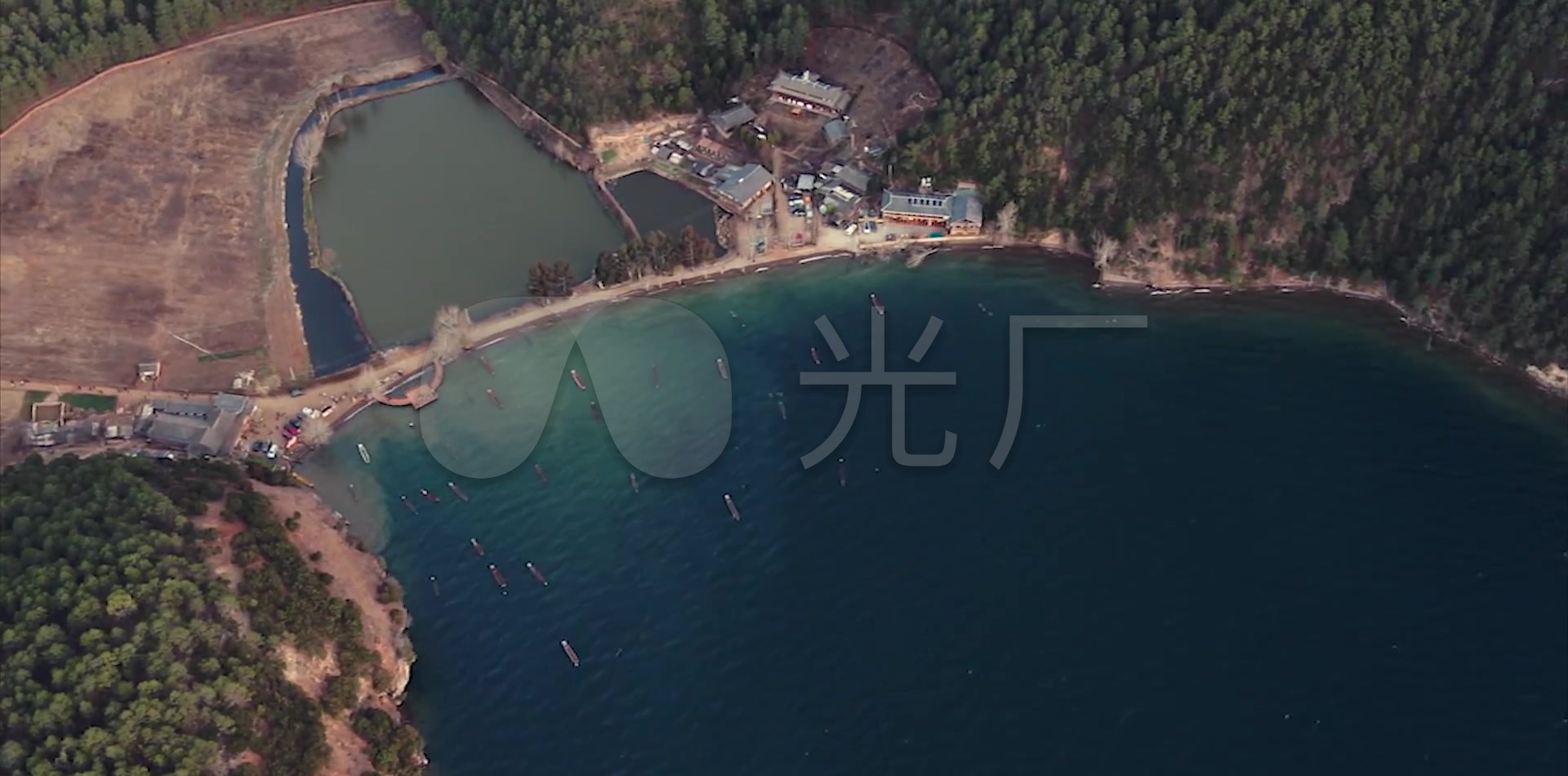 泸沽湖自然风光航拍视频素材下载_1920X950