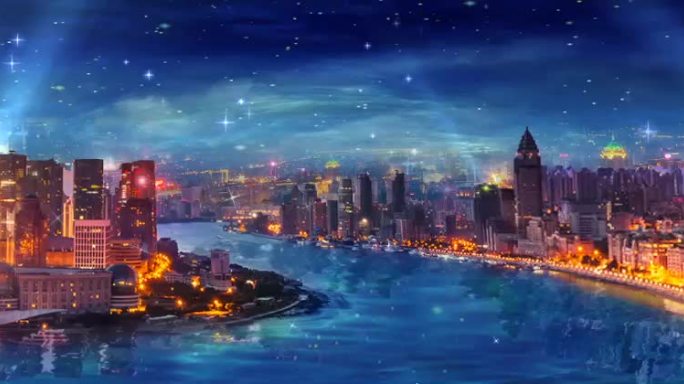 唯美上海夜景LED视频