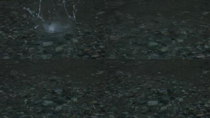 【F55】唯美溪水石子溅起水花溪流潭水