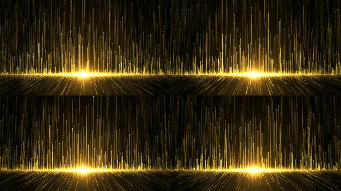【精品】大气金色粒子光线颁奖背景视频