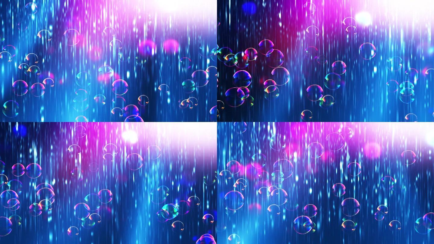 雨中的泡沫泡泡