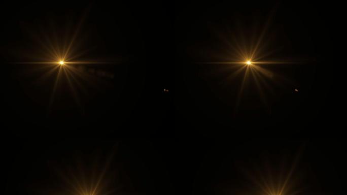 金色射光光斑光线字幕滑光