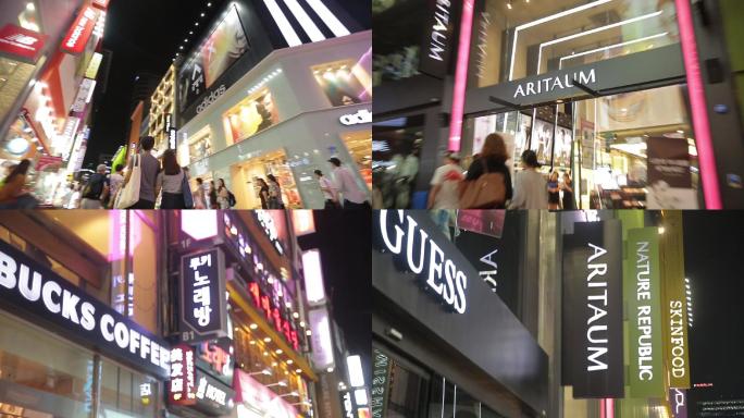 韩国夜景街景购物时尚SHOPP